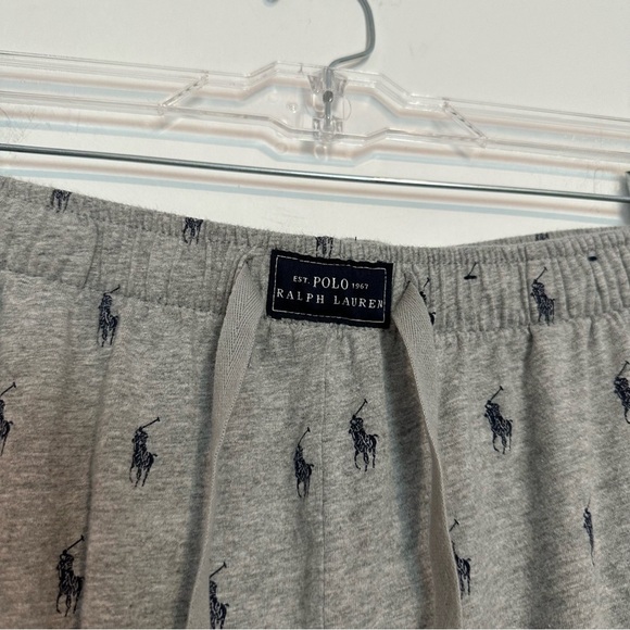 POLO RALPH LAUREN PONY PRINT GRAY JOGGER SWEATPANTS - Picture 6 of 8